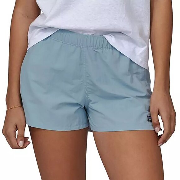 Patagonia Pants - EUC Women Patagonia Barely Baggies Shorts Steam Blue L Drawstring Pockets